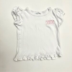 Blanke Boutique girl’s White Kids Ruffle Sleeve Top.  Size 3T.